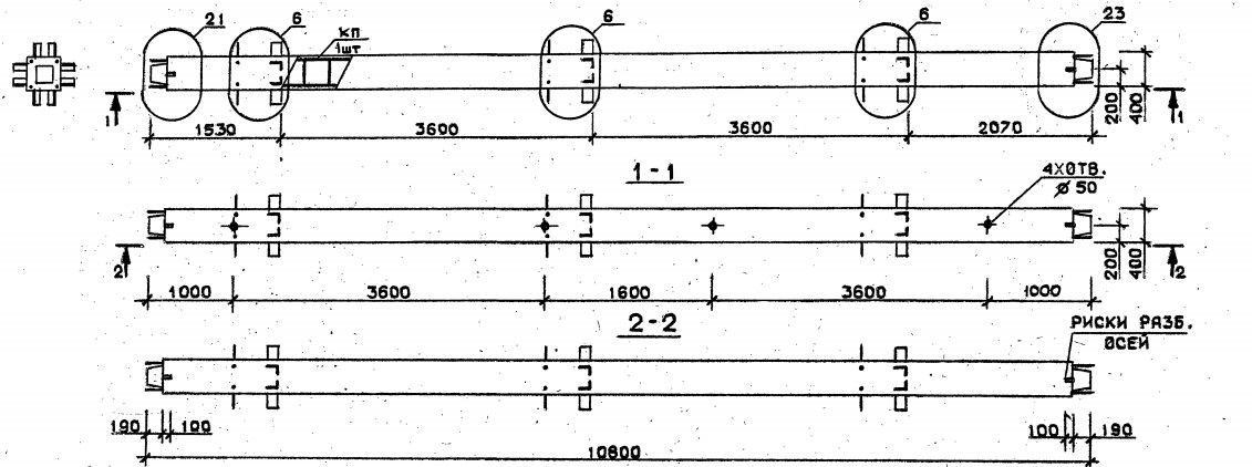 Колонна 2КС 36.108-7 Серия 1.020.1-2с/89