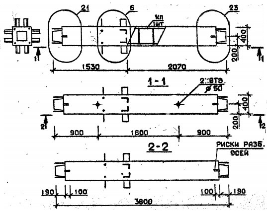 Колонна 2КС 36.36-1-с Серия 1.020.1-2с/89